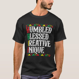 Camiseta HBCU Humbled Bendito Af. Histórico Único Criativo