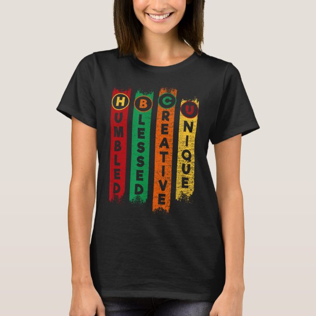 Camiseta Hbcu Humbled Bendito Colégio Negro Único Criativo (Frente)