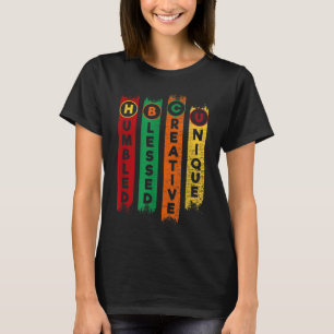 Camiseta HBCU Humbled Bendito Colégio Negro Único Criativo