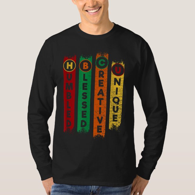Camiseta HBCU Humbled Bendito Colégio Negro Único Criativo (Frente)