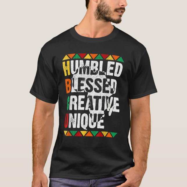 Camiseta HBCU Humbled Blessed Creative Unique T-Shirt Histo (Frente)