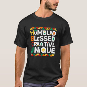 Camiseta HBCU Humilde Abençoado Criativo Único Histórico Ne