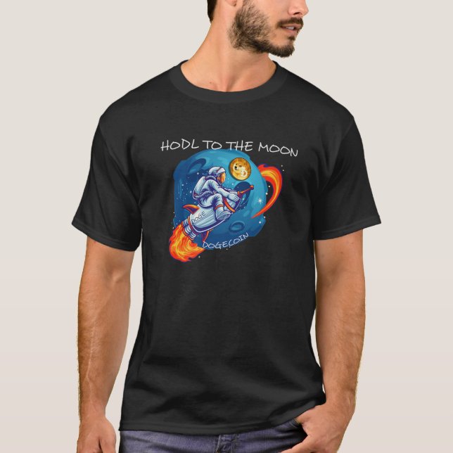 Camiseta HDL Da Dogecoina Para O Criptococuro Do Foguete Cr (Frente)