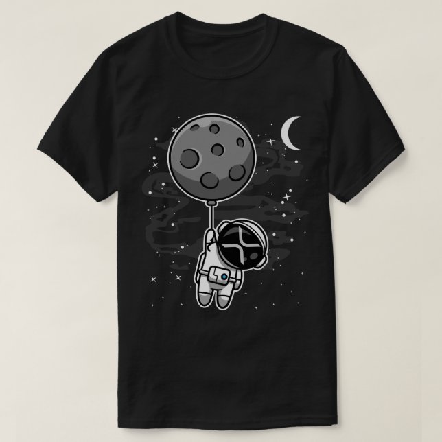 Camiseta HDL de Moedas Criptográficas XRP de Ripple Flutuan (Frente do Design)