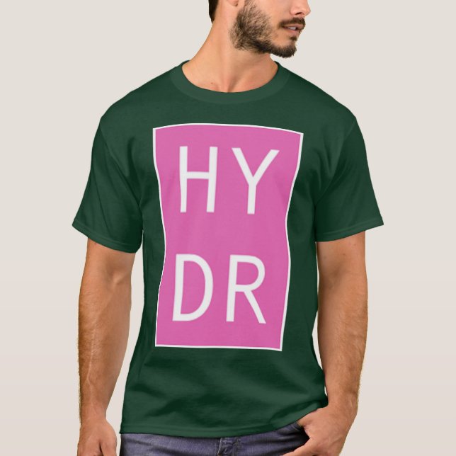Camiseta HDR cor-de-rosa sobredimensionado (Frente)