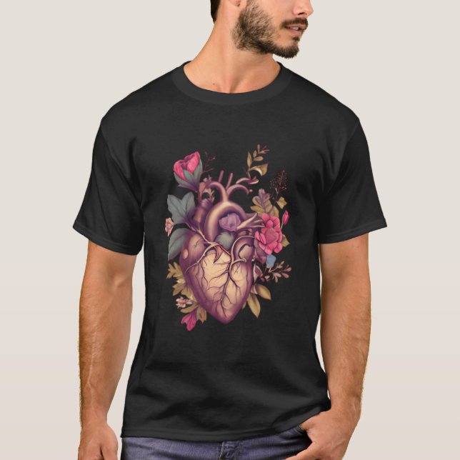 Camiseta He Anatomy With Flowers (Frente)