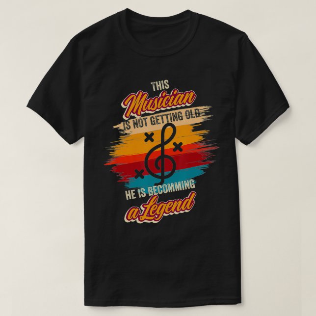 Camiseta He is becoming a legend DJ Birthday Music moon  (Frente do Design)