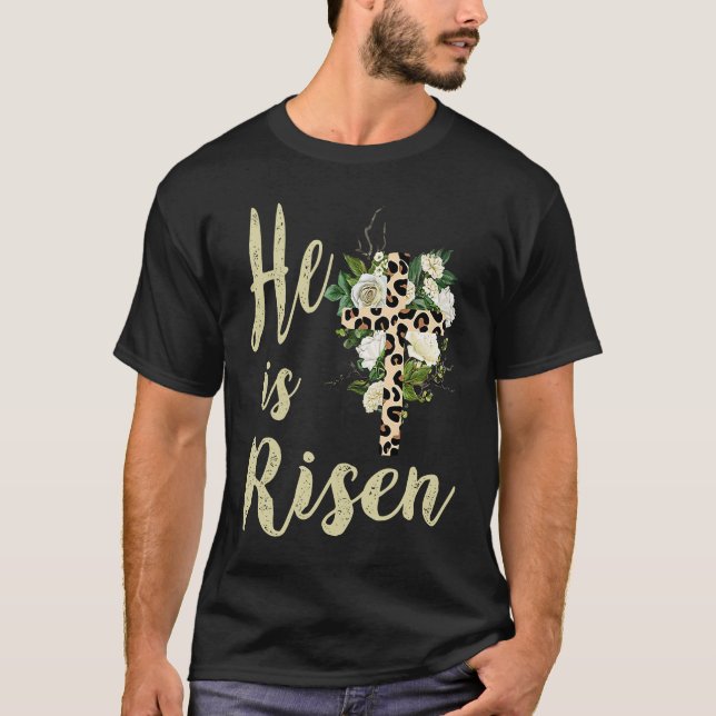 Camiseta He Is Risen Cute Christian Teen Girls Mom  Jesus E (Frente)