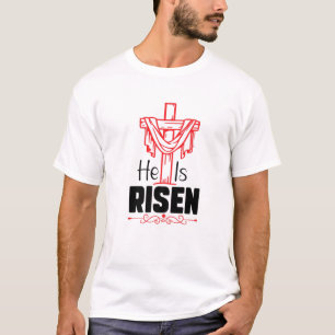 Camiseta He Is Risen Jesus Christ Resurrection Happy Easter