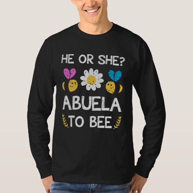 Camiseta He or she abuela to bee Future grandma to be (Frente)