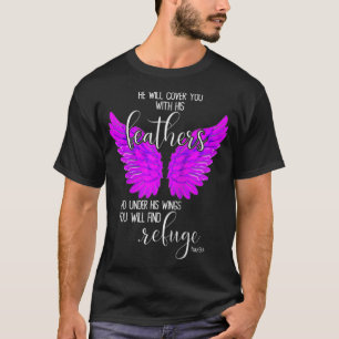 Camiseta He Will Cover You With His Feathers Bible Verse Ps