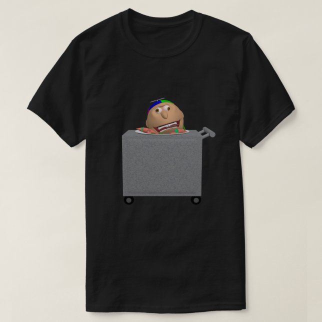 Camiseta Head on a Plate on Cart (No lid) T-shirt  (Frente do Design)