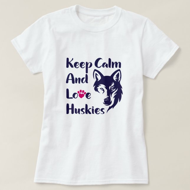 Camiseta Head Siberian Husky Vintage (Frente do Design)