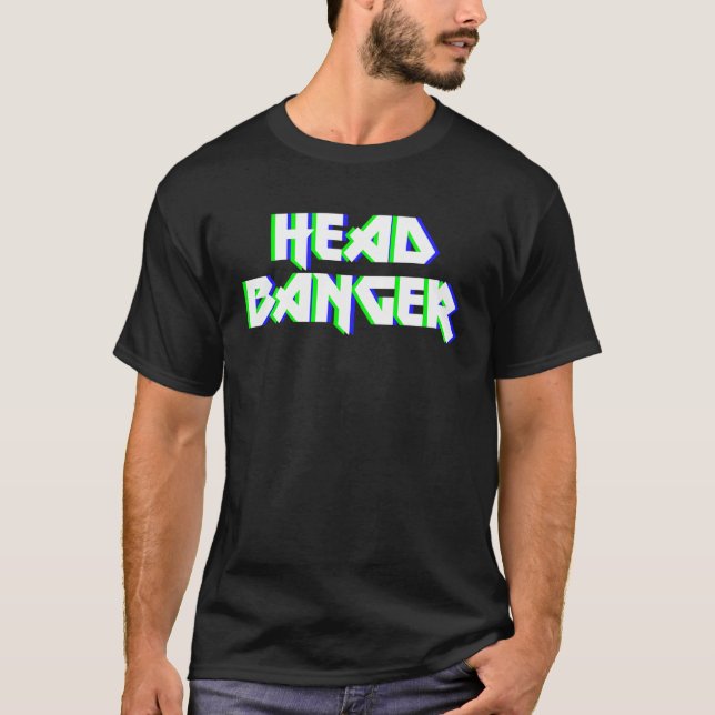 Camiseta Headbanger Dubstep Heavy Metal Rocker Techno Rave (Frente)