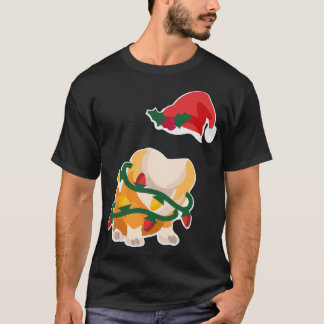 Camiseta headless corgi body costume with christmas hat