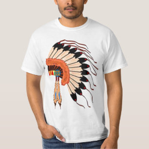 Camiseta headress do nativo americano