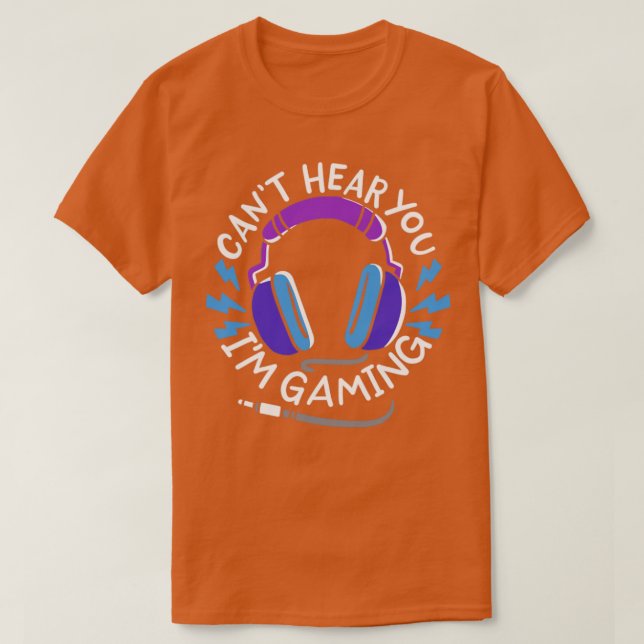 Camiseta Headset para Jogadores de Jogos (Frente do Design)
