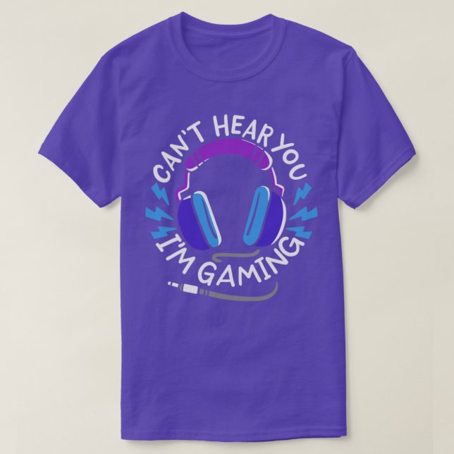 Camiseta Headset para Jogadores de Jogos (Frente do Design)