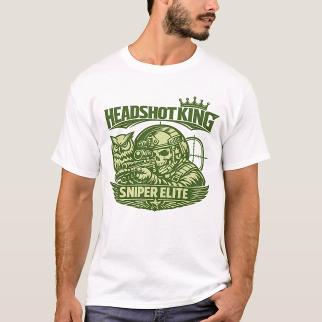 Camiseta Headshot King Sniper Elite Tee (Frente)