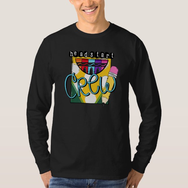 Camiseta Headstart Crew Crayons Early Childhood Back To Sch (Frente)