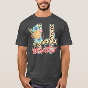 Camiseta Headstart Leopard Back to School Teacher Girl Firs