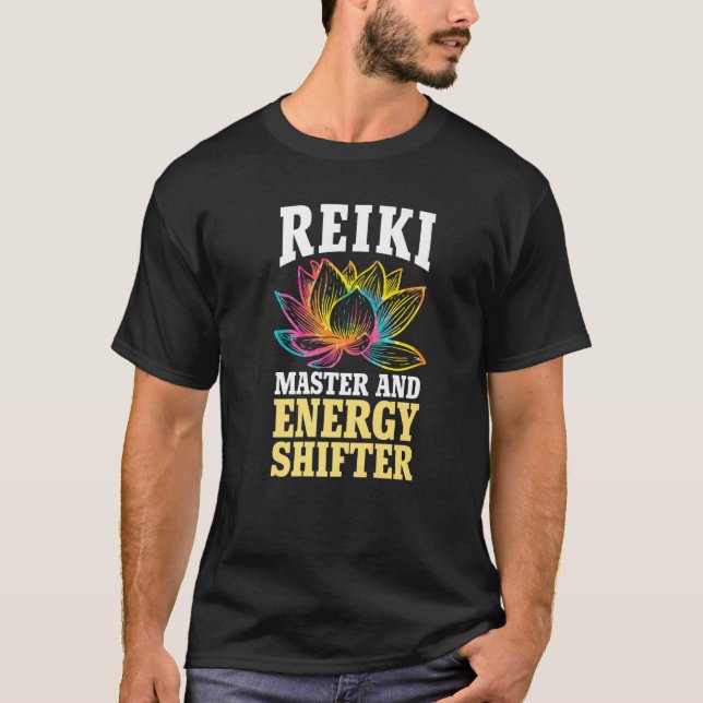 Camiseta Healer Reiki Master E Energy, Praticante Da Reiki (Frente)
