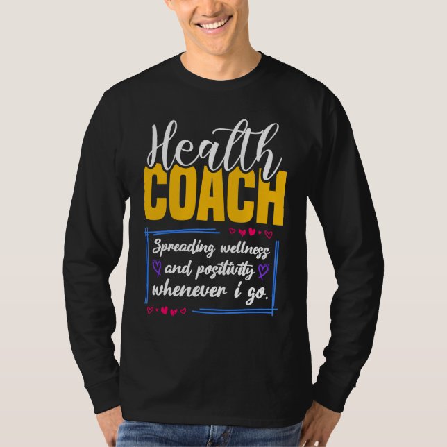 Camiseta Health Coach Spreading Wellness (Frente)