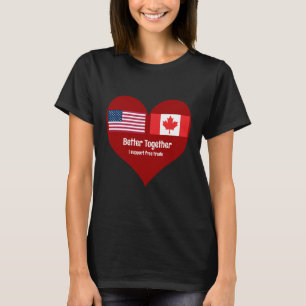 Camiseta Heart America & Canada Melhore Juntos
