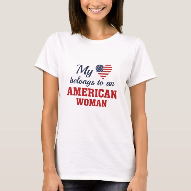 Camiseta Heart American Woman (Frente)