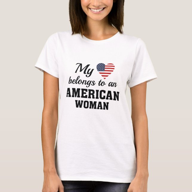 Camiseta Heart American Woman (Frente)