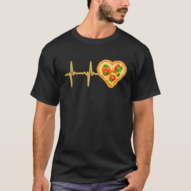 Camiseta Heart beat Pizza Is My Valentine  Valentines Day K (Frente)