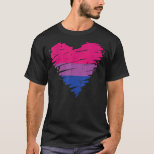 Camiseta Heart Bisexual Love Bi Pride Studs Flag Lgbtq Men