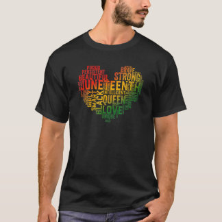 Camiseta Heart Black Junetet 1865 Afro Freedom African A
