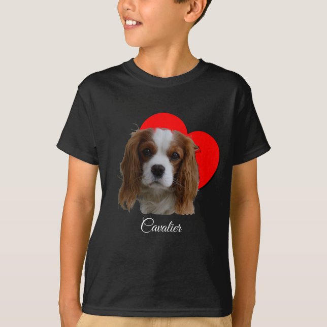 Camiseta Heart Blenheim Cavalier King Charles Spaniel Love  (Frente)