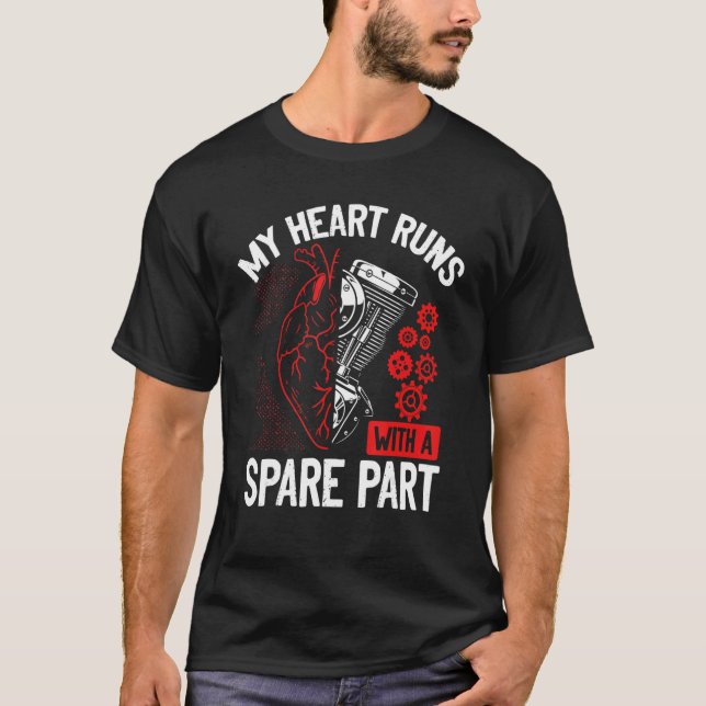 Camiseta Heart Bypass Heart Transplant Survivor Open Heart  (Frente)