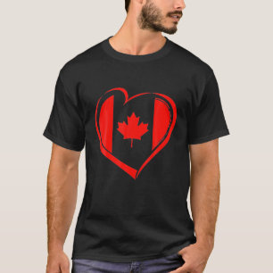 Camiseta Heart Canada Day Funny Maple Leaf Heart Canadense