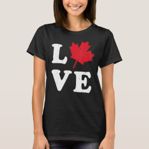 Camiseta Heart Canada Day Maple Leaf I Love You Canada