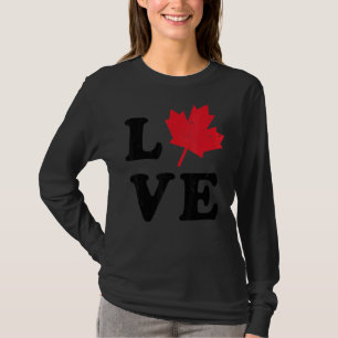 Camiseta Heart Canada Day Maple Leaf I Love You Canada