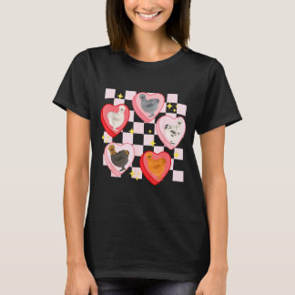 Camiseta Heart Candy Silkie Chicken Valentine Farmer Animal