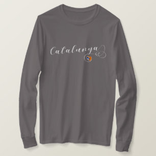 Camiseta Heart Catalunya Flag, Catalunha