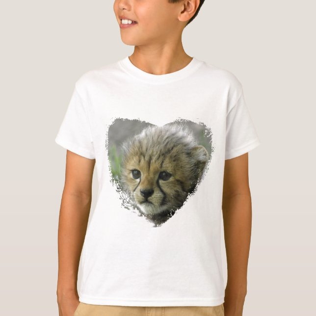 Camiseta Heart Cheetah kitten (Frente)