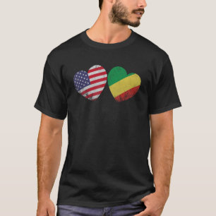 Camiseta Heart Congolese American Flag Patriotic Family Her