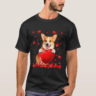 Camiseta Heart Corgi Dog Christmas Valentines Day