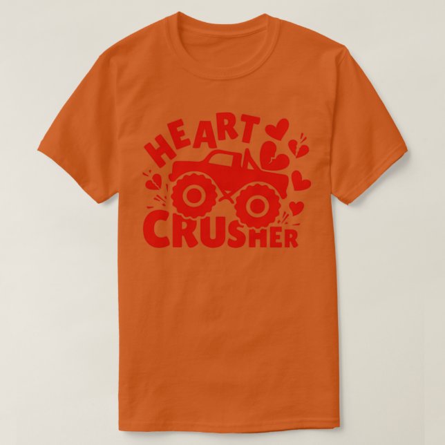 Camiseta Heart Crusher Engraçado. Bonito presente para o se (Frente do Design)