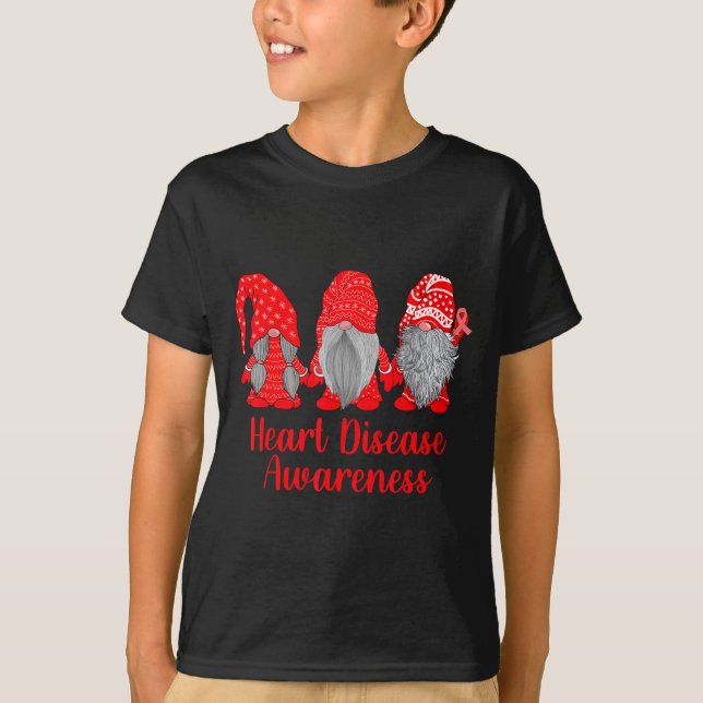 Camiseta Heart Disease Awareness Wear Red In February Famil (Frente)