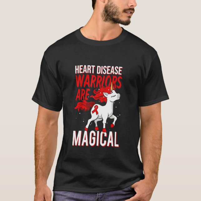 Camiseta Heart Disease Warriors Are Magical Wear Red Unicor (Frente)