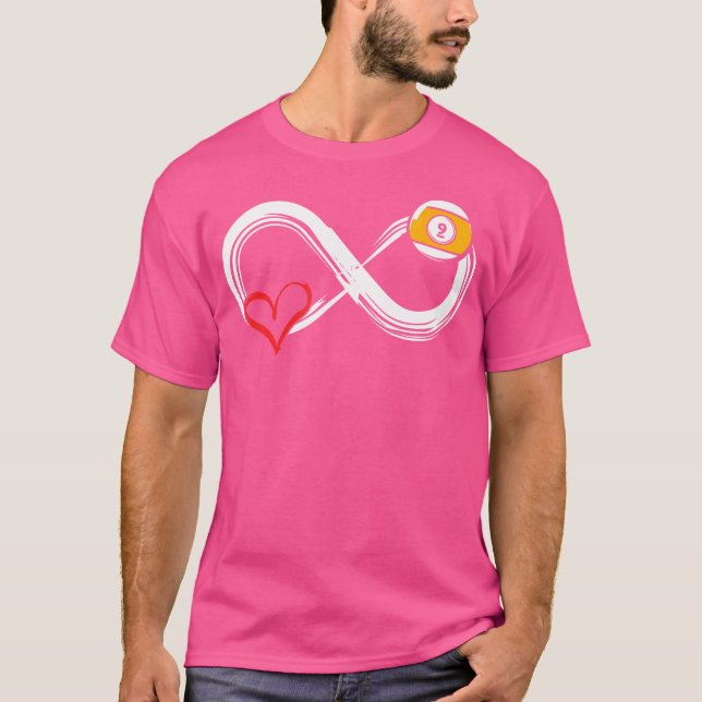 Camiseta Heart For Billiard Snooker 8 Ball Pool Fan Billiar (Frente)