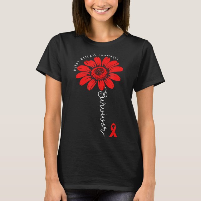 Camiseta Heart Health Survivor Heart Disease Awareness Chd  (Frente)