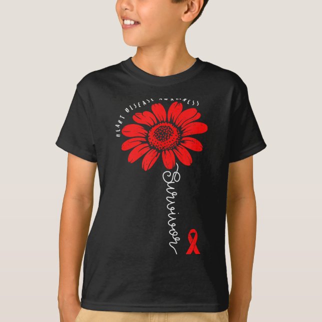 Camiseta Heart Health Survivor Heart Disease Awareness Chd  (Frente)