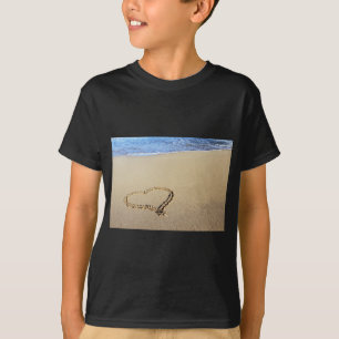 Camiseta Heart Hearts Beach Sand Tropical Paradise Destinag